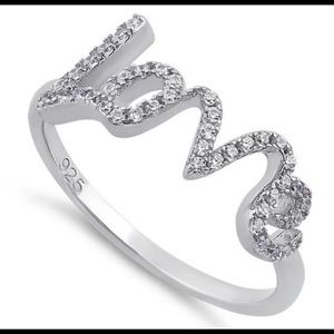 Sterling silver love ring